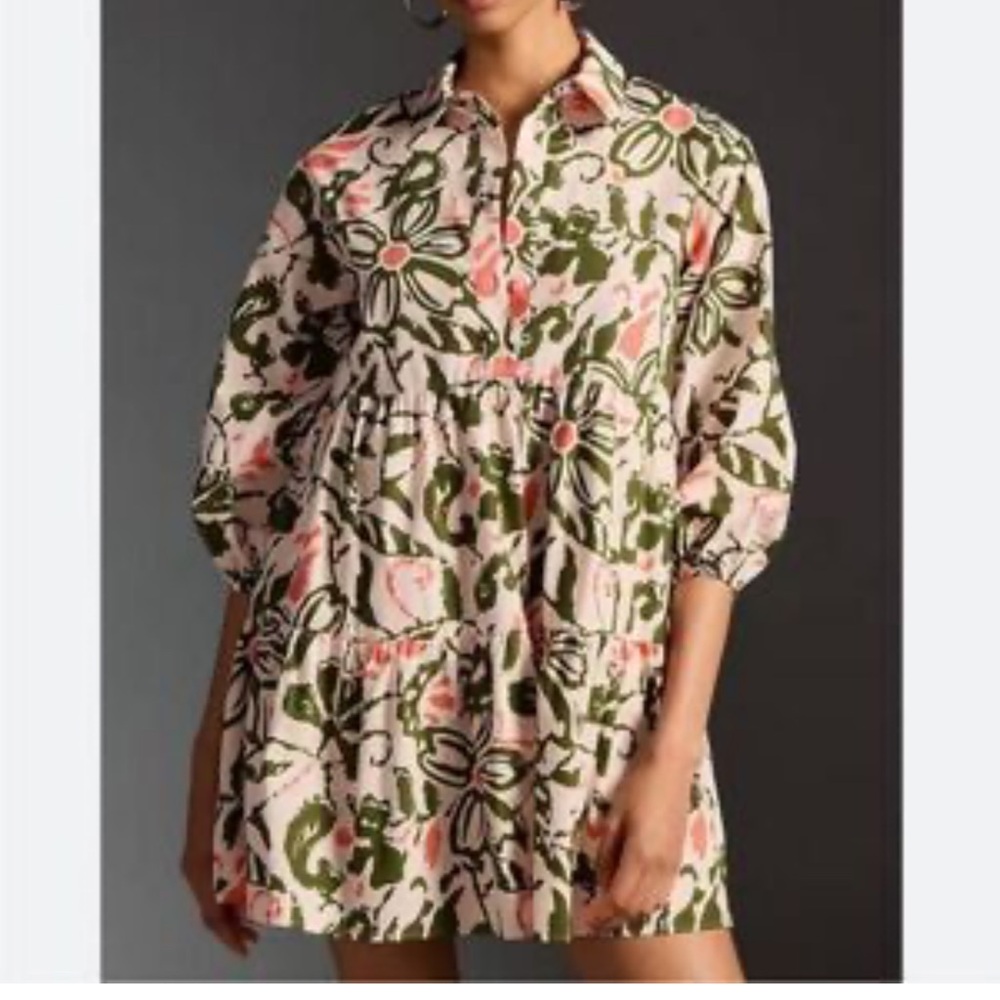 Maeve Bettina Shirt Dress with pockets - Floral Dress